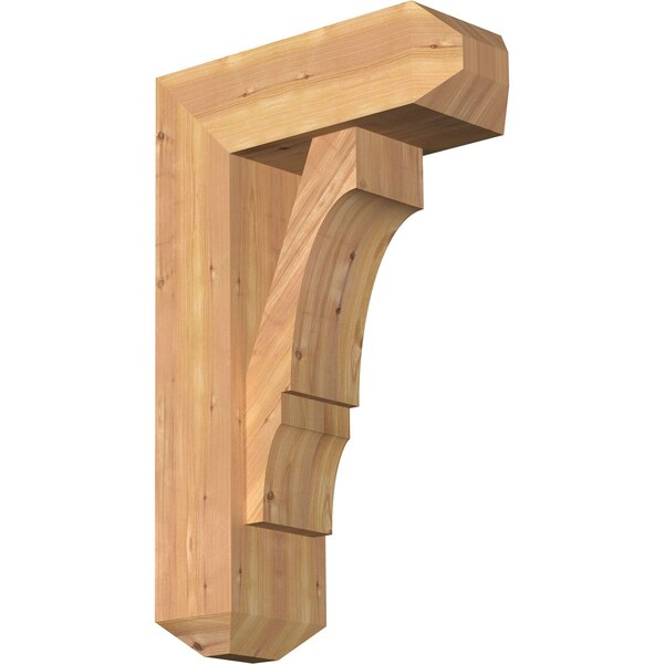 Ekena Millwork Balboa Craftsman Smooth Bracket w/ Offset Brace, Western Red Cedar, 7 1/2"W x 20"D x 32"H BKT0806X20X32BOA04SWR - main